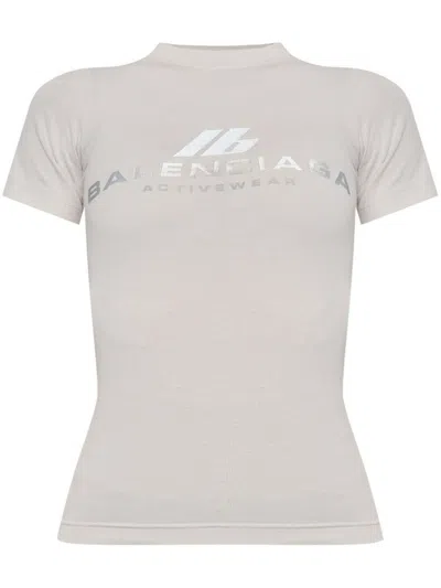 BALENCIAGA BALENCIAGA CLOSE-FITTING ACTIVEWEAR T-SHIRT CLOTHING