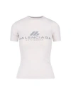 Balenciaga Fitted Activewear T-shirt In Neutral