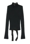 Balenciaga Lace-back Fitted Rollneck