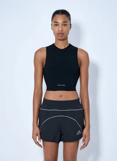 Balenciaga Fitted Cut Top In Black
