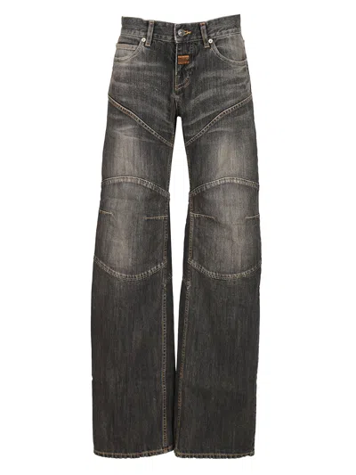 Balenciaga Fitted Low-waist Jeans Grey In Gray