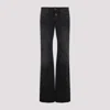 Balenciaga Fitted Low Waist Flared Wide-leg Pants In Black