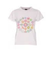 Balenciaga Women Graphic Logo Crew Neck T-shirt In White