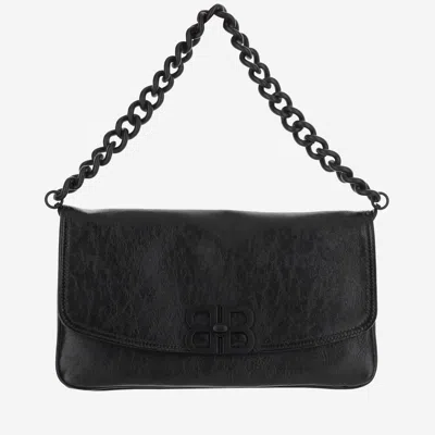 Balenciaga Flap Bag Bb Soft Medium Leather In Black
