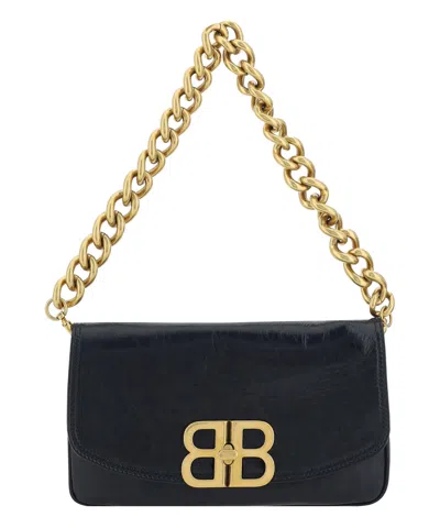 Balenciaga Medium Monaco Chain-strap Shoulder Bag In Black
