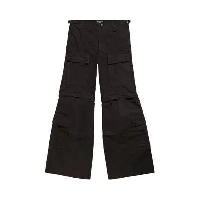 Pre-owned Balenciaga Flared Cargo Pants 'black'