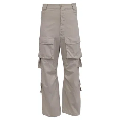 Pre-owned Balenciaga Flared Cargo Pants In Beige Cotton In Brown