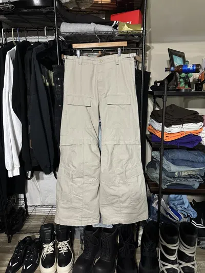 Pre-owned Balenciaga Flared Cargo Pants In Sand