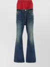 Balenciaga Flared Denim Trousers Faded Effect