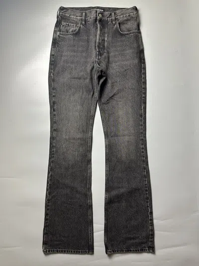 Pre-owned Balenciaga Flared Jeans In Ash Gray