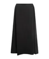 Balenciaga Black Cotton Midi Skirt In Black