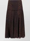 Balenciaga Godet-panelled Silk-crepe Midi Skirt In Brown