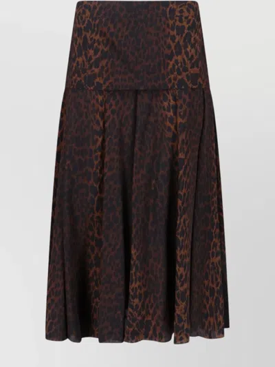 BALENCIAGA FLARED MIDI SKIRT HIGH WAIST