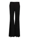 Balenciaga Women Black Fluid Viscose Flared Trousers In Black