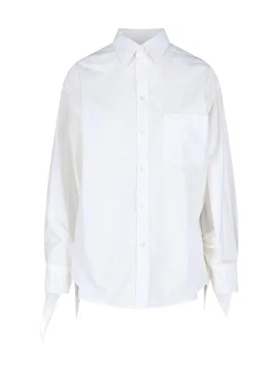 Balenciaga Flared Shirt In White