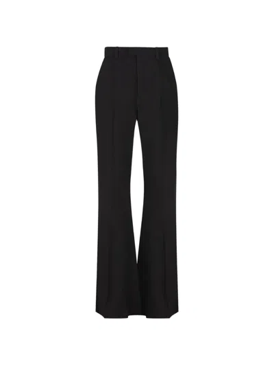 Balenciaga Viscose High-rise Flared Trousers In Black