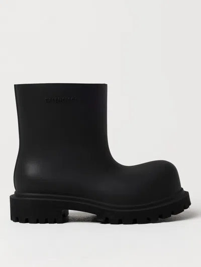 Balenciaga Flat Ankle Boots  Woman Color Black In 黑色