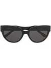 Balenciaga Flat Butterfly Sunglasses In Black
