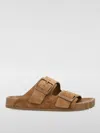 Balenciaga Camel Suede Sunday Slippers In Braun
