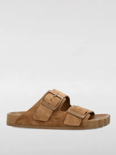 BALENCIAGA FLAT SANDALS BALENCIAGA WOMAN COLOR BROWN,F86493032