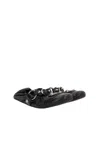 Balenciaga Black Lamb Leather Shoes With Striking Metallic Accents