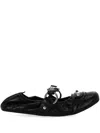 Balenciaga Black Lamb Leather Shoes With Striking Metallic Accents In Black