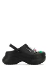 Balenciaga Platform Sandals Embellished Ventilation Holes In Black