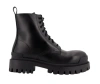 Balenciaga Leather Boots With Maxi Rubber Sole In Black