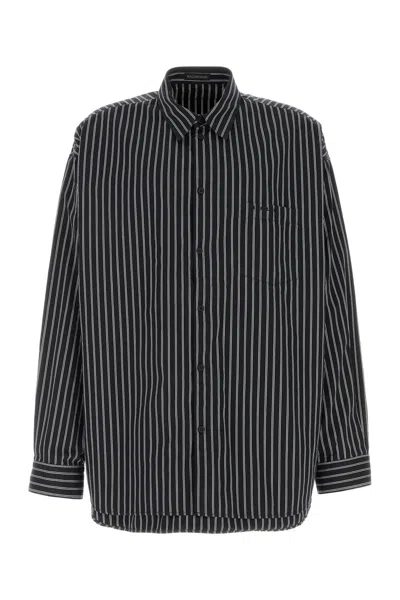 BALENCIAGA BALENCIAGA EMBROIDERED POPLIN OVERSIZE SHIRT