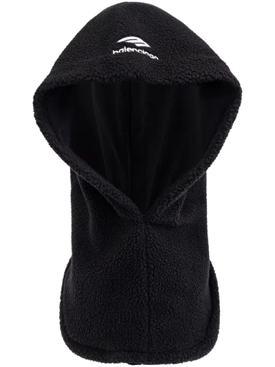 Balenciaga Fleece Balaclava In Black