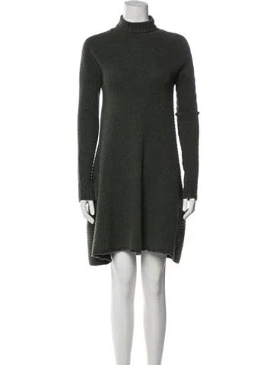 Pre-owned Balenciaga Fleece Mini Dress In Green