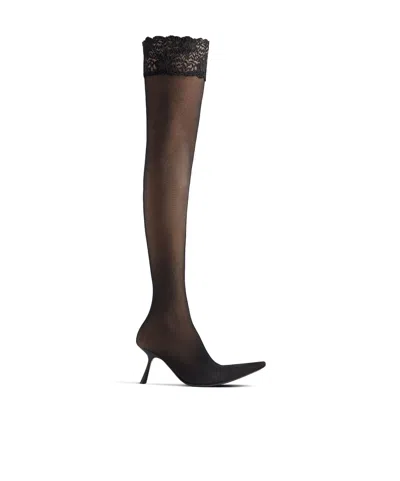 Balenciaga Flex 90mm Over-the-knee Boot In Black