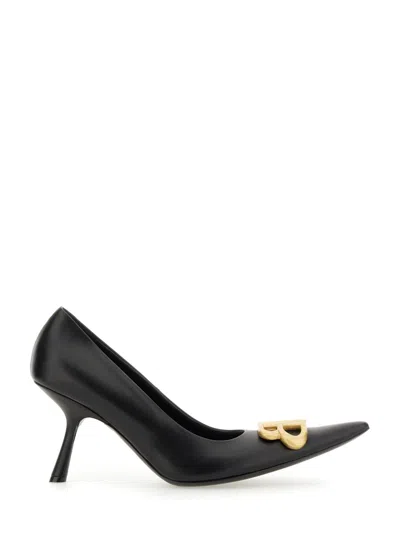 Balenciaga Flex Bb Leather Pumps In Black