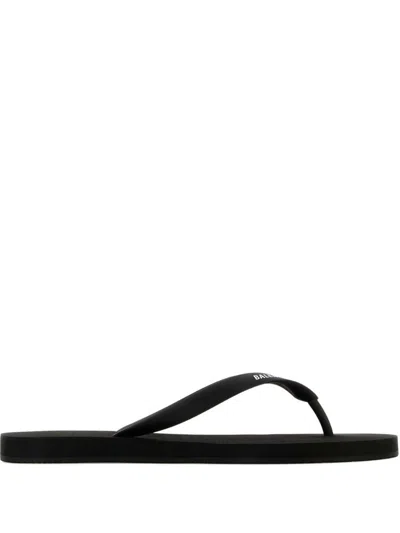 Balenciaga Flip Flops In Black