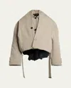 Balenciaga Flip Hooded Cotton-twill Belted Trench Coat