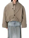 Balenciaga Flipped Hooded Trench Coat In Neutral