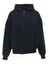 Balenciaga Flipped Uni Zip Sweatshirt In Black