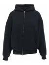 Balenciaga Flipped Uni Zip Sweatshirt In Black