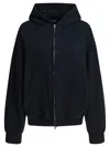 Balenciaga Flipped Uni Zip Sweatshirt In Blue