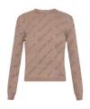 Balenciaga Knitted Pullover Women In Brown