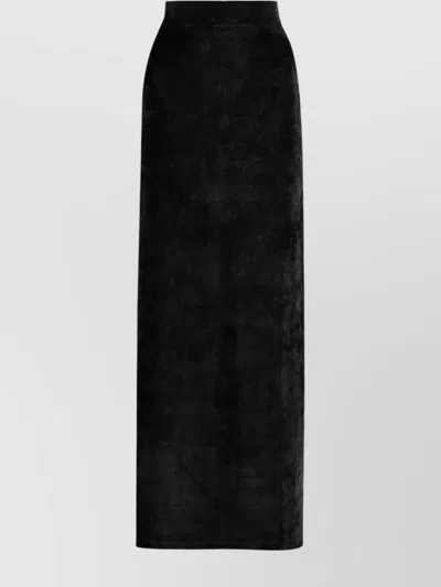 Balenciaga Floor-length High Waist Velvet Skirt