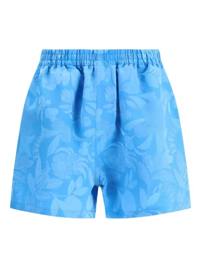 BALENCIAGA FLORAL-PRINT ELASTIC-WAIST SHORTS