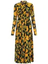 Balenciaga Layered Floral-print Stretch-jersey Playsuit In Yellow