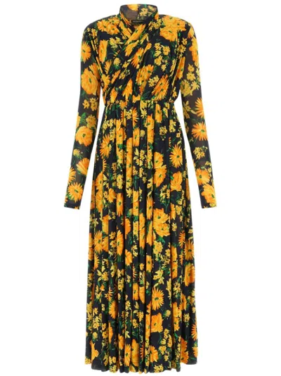 BALENCIAGA FLORAL-PRINT MAXI DRESS