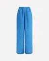 Balenciaga Floral-pattern Elasticated-waist Trousers In Blue