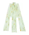 Balenciaga Cloak-inspired Floral Print Blouse In White