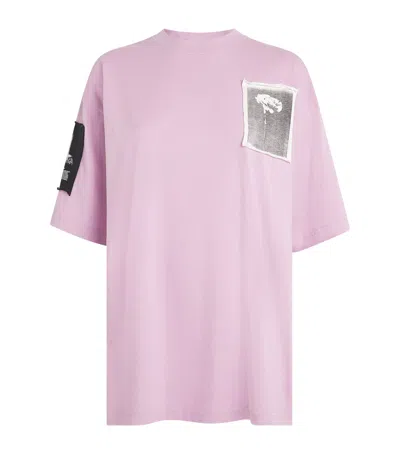 Balenciaga Floral Print T-shirt In Pink