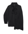 Balenciaga Flowing Black Shirt In Black
