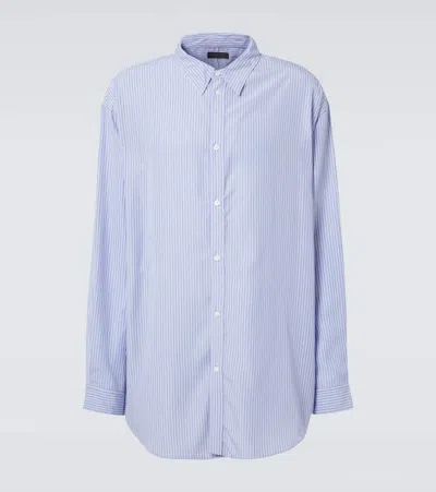 BALENCIAGA FLOWING PINSTRIPE OVERSIZED SHIRT