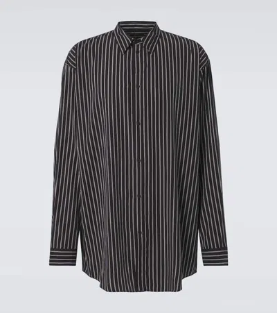 BALENCIAGA FLOWING STRIPED POPLIN SHIRT